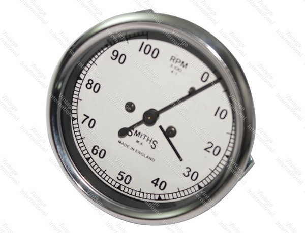 Smiths Kopie Tachometer 100 RPM Weiß Gesicht FüR BSA Enfield Norton Triumph @ US-image