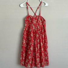 Knee-length Gap floral sundress, coral and beige size xs GAP