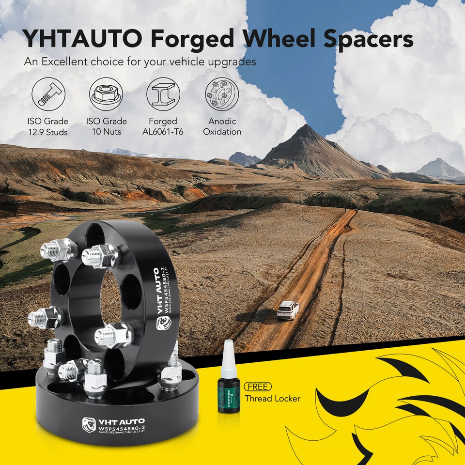 2 espaciadores de rueda de 5x4,5" a 5x4,5" M14x1,5 82,5 mm 38,1 mm para Dodge Chrysler 300 Foto 2 de 4