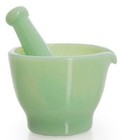 Mortar & Pestle - Jade Jadeite Jadite Green Glass - 2 oz - Mosser USA