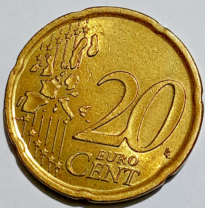 20 céntimos de euro España 2000 Cervantes Foto 3 de 4