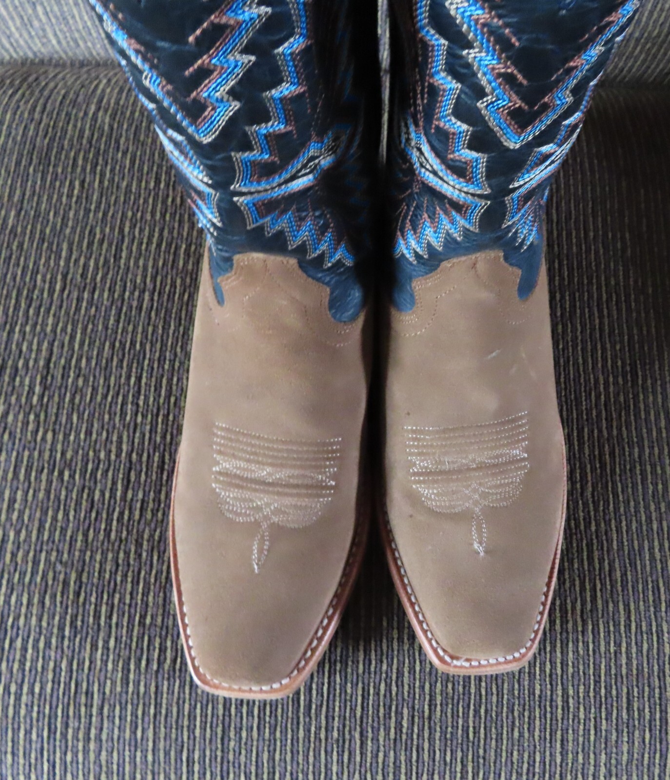 ARIAT MEN'S FUTURITY SHOWMAN ROUGHOUT WESTERN BOOTS SQUARE TOE COWBOY