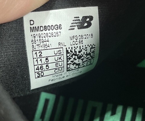 New Balance Mens Middle Distance 800 V6 MMD800G6 Green Running Cleats Size 12 D - Picture 12 of 12