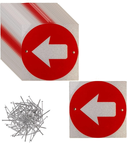 Trail Markers Pack of 30, Bright Reflective Trail Marker Aluminum Signs Mark - Picture 8 of 12