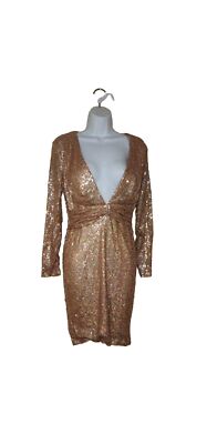 Charlotte Russe Vintage Rose Gold Sequin Dress | eBay