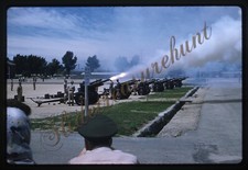 Korea Seoul 105mm Guns Firing Salute Military 1950s 35mm Slide Kodachrome