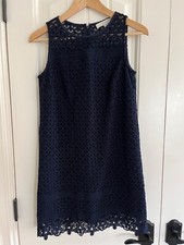 Ann Taylor Loft~0P~Navy lace overlay dress