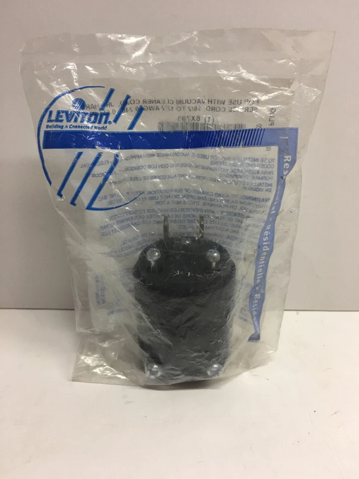 Leviton 圆形插头适用于吸尘器线 6X783 全新未拆封 — 第 2/4 张图片