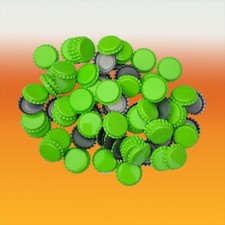 Pack Of 100 Light Green Crown Caps For Beer Bottles and Crafts