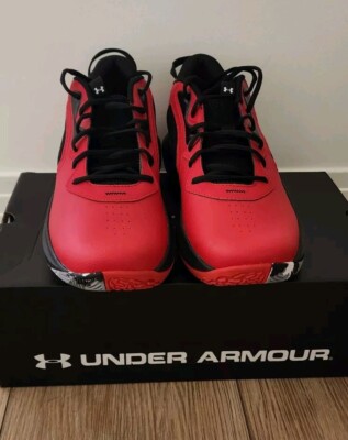 Under Armour Adult UA Lockdown 6 Basketball Shoes Red Black  display picture 2