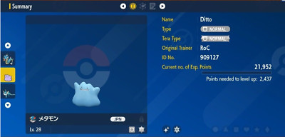 Pokemon Scarlet & Violet 6IV Shiny Japanese Ditto Max EVs