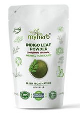 MYHERB 100% Naturel Bio Indigo Leaf Powder (Indigofera tinctoria) || 227 Gm/