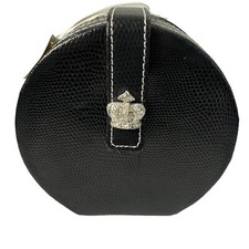 Travel Jewelry Case Box 5  Round Divided Sections For Rings Magnetic Closure New