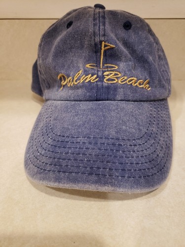 Palm Beach Florida Hat Cap Blue Cotton Golf Baseball Hat
