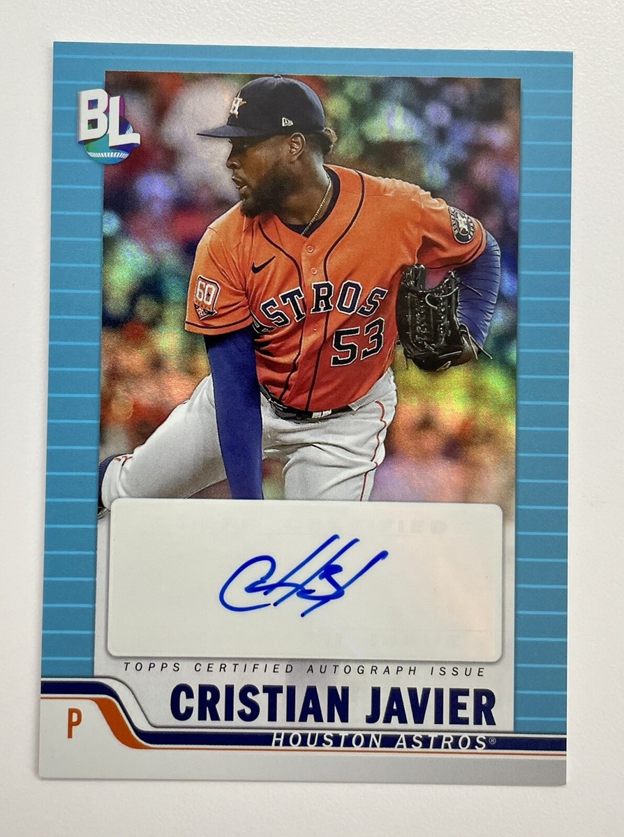 その他 Cristian Javier Astros Auto /25 2023 Topps Big League Cristian Javier Auto Blue Foil