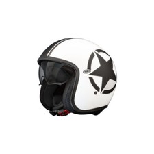 MOTORRADHELM JET PREMIER VINTAGE STAR BM 8 BM8 WEISS MATT STELLA HELMET RETRO
