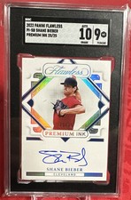 2022 Flawless Shane Bieber Premium Ink Auto /25 SGC 9 Auto 10 