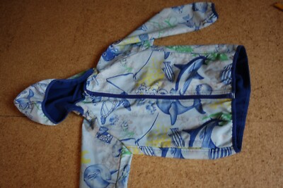 Softshelljacke von Racoon Seelife tolles Muster Gr. 110 blau maritim Schildröte