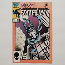 Web Of Spider-Man #22 (1987) Iconic Black Costume Cover, Silvestri Art - VF/VF+