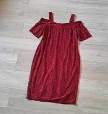 Kaleidoscope Pink Lace Cold Shoulder Dress Wedding Occasion Evening Party UK16