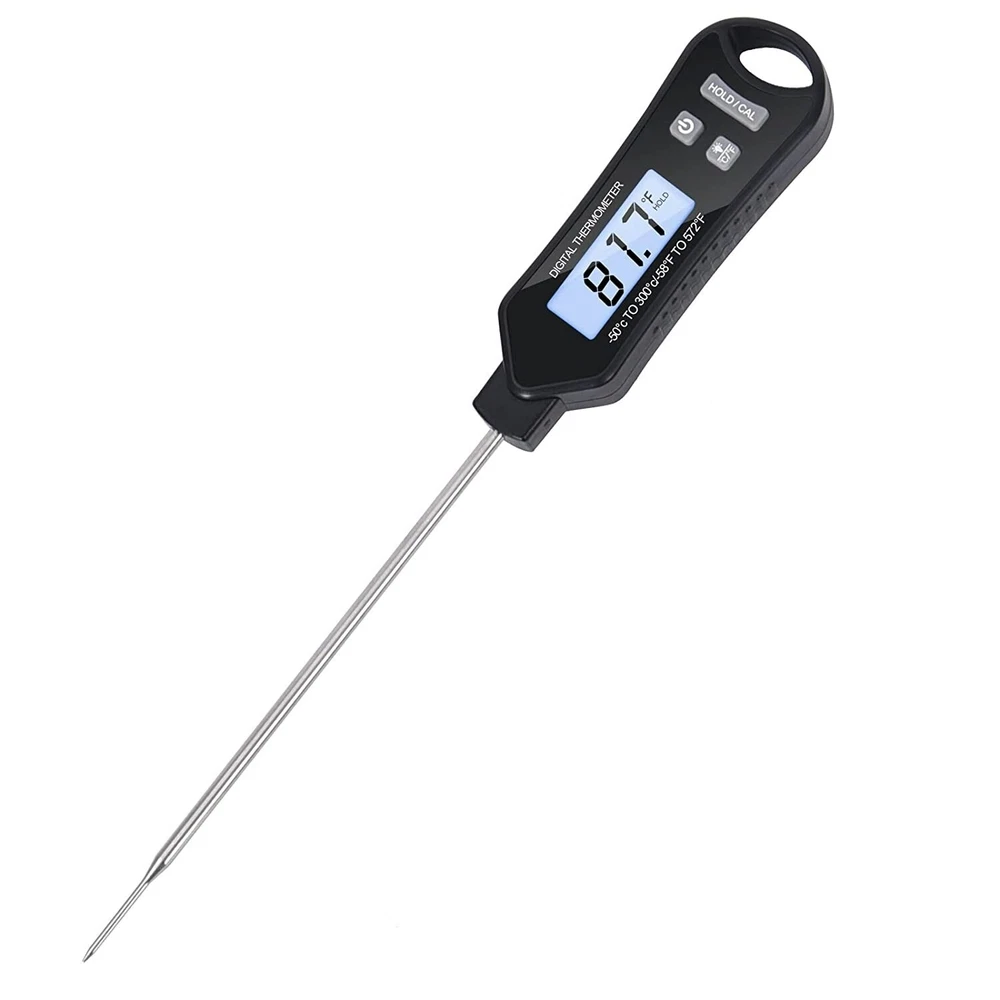 Meat Thermometer, Digital Instant Read Kitchen Food IP66 Waterproof 5.1" Long