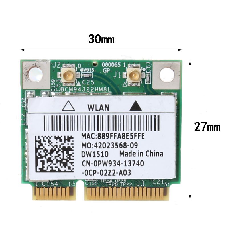 BCM94322HM8L BCM94322 Dual Band 802.11a/b/g/n DW1510 Mini PCIE