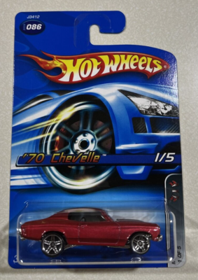 2006 Hot Wheels '70 Chevelle Motown Metal 1/5 Red #086 | eBay