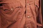Men's Vintage Chute Med Pearl Snap Western Wear ButtonUp Rockabilly Rodeo Brown — photo 6
