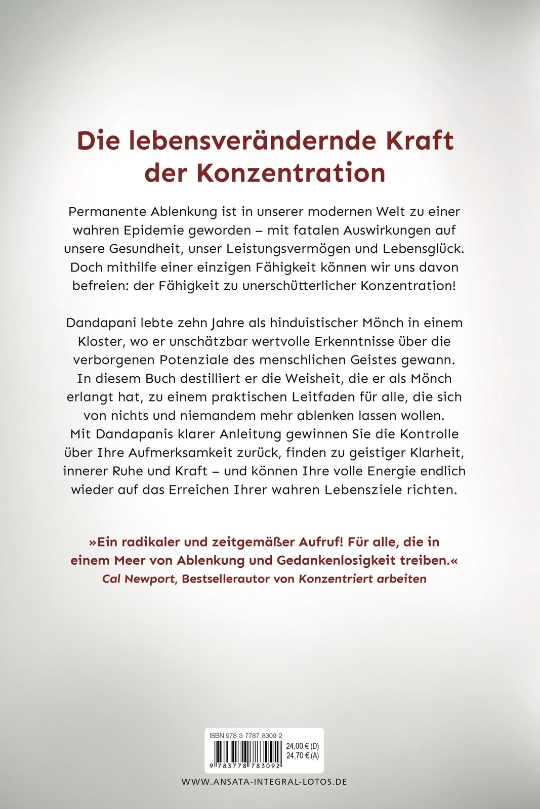 Thumbnail - Fokus. Die Kraft Der Konzentration Dandapani 9783778783092