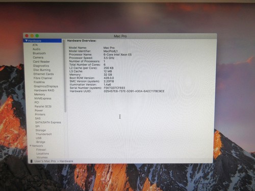 Apple MacPro A1481 Late 2013 Xeon E5-1650v2 3.50GHz 32GB RAM 256GB SSD, C4*446 - Picture 6 of 7