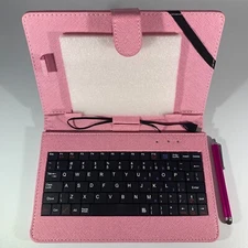 Original Fosmon P Folio And Keyboard Case For Google Nexus Tablet Pink Free Ship