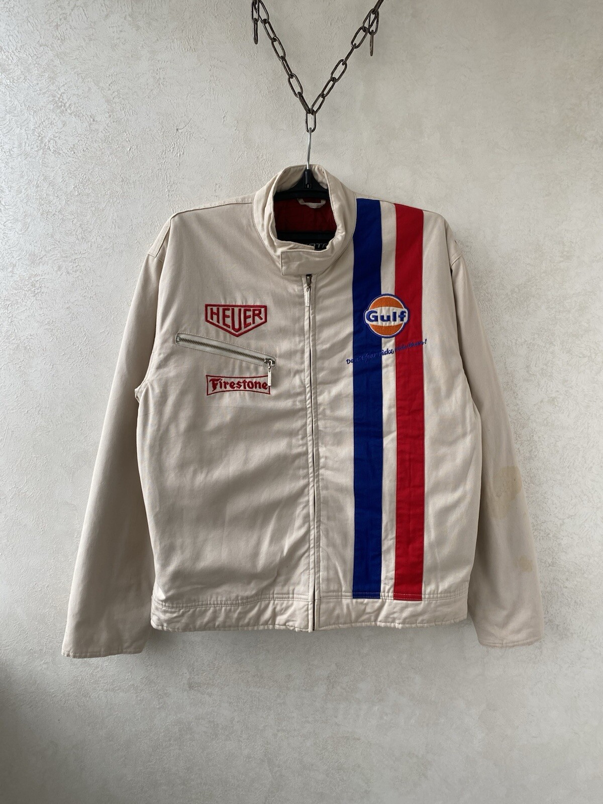 Vintage Dakota Heuer Gulf Steve McQueen Racing Jacket