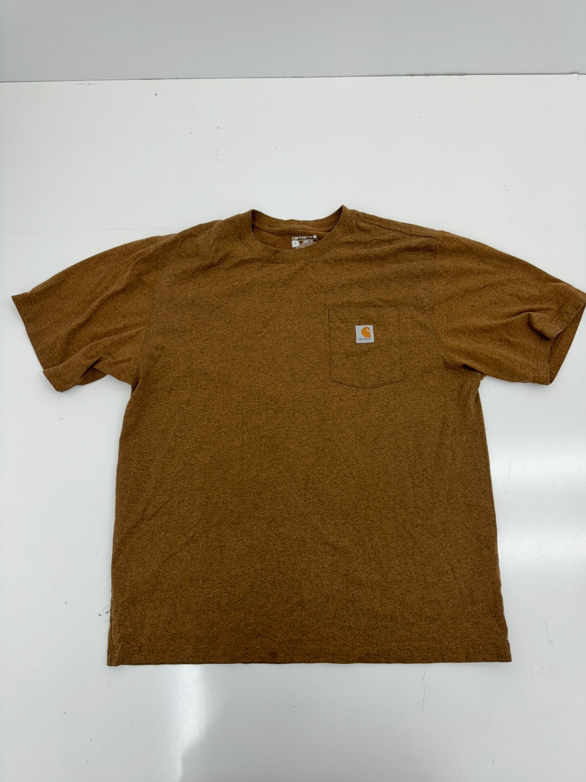 Carhartt Loose Fit Solid Brown Basic Short Sleeve… - image 1
