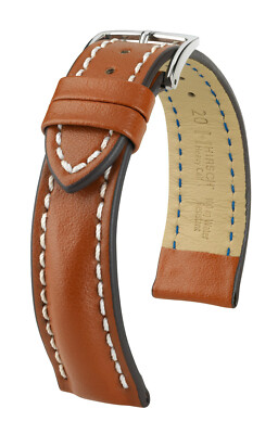 HIRSCH HEAVY CALF UHRENARMBAND KALBSLEDER GEPOLSTERT 18, 20, 22, 24, 26 DE