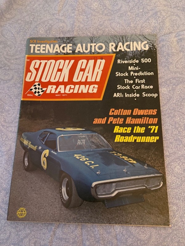 Stock Car Racing Magazine May  1971   Cotton Owens and Pete Hamilton