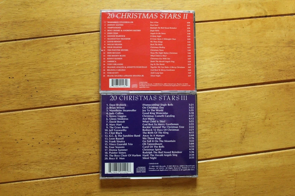 20 CHRISTMAS STARS VOL 2 & 3 CD LOT KID'S RECORDS HOLIDAY COMPILATION [132A] Foto 2 de 4