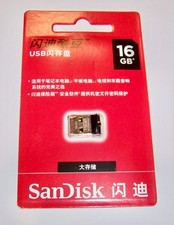SanDisk Cruzer Fit Flash Drive 16GB USB 2.0 Memory Stick Mini USB Flash Drive