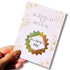 Scratch To Reveal Pregnancy Announcement Cards With Envelopes For Grandma 6 Set