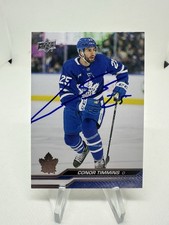 Conor Timmins Signed Autograph 2023-24 Upper Deck Card #173 Maple Leafs Sabres