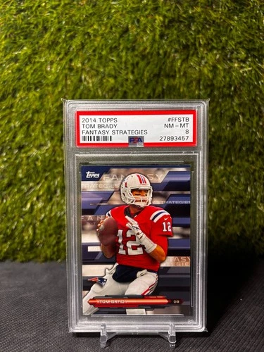 2014 Topps - Fantasy Strategies Tom Brady #FFS-TB GOAT PATRIOTS PSA 8
