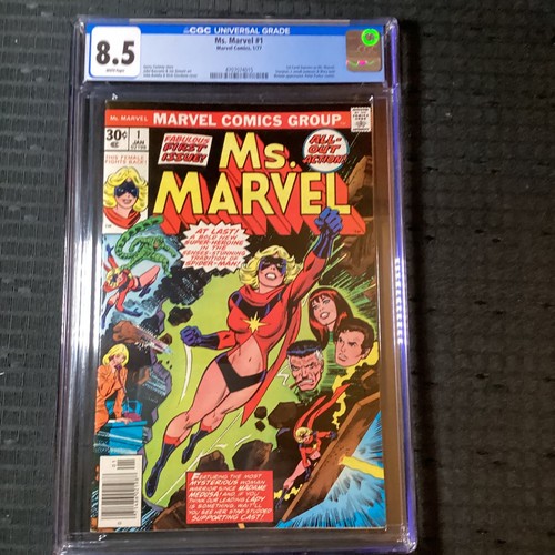 MS. MARVEL #1 CGC 8.5 WHITE PAGES!!! FIRST MS. MARVEL