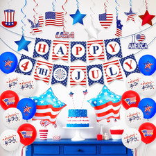 , Happy 4Th of July Banner Set - Huge, Pack of 37 4Th of July Balloons for 4Th