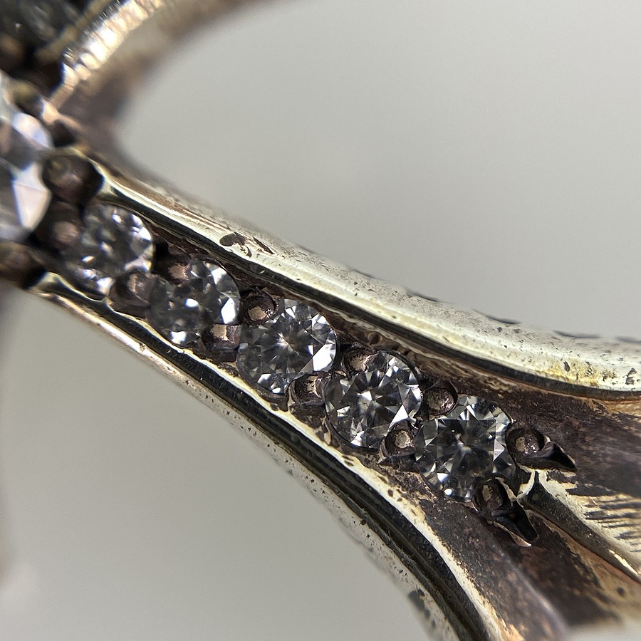 CHROME HEARTS Tiny CH Plus Charm Silver diamond P… - image 9