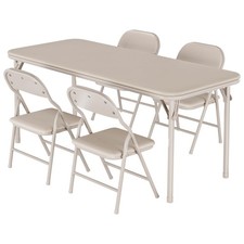 GAOMON 5 Piece Set Folding Table and Chairs Set for Boys and Girls
