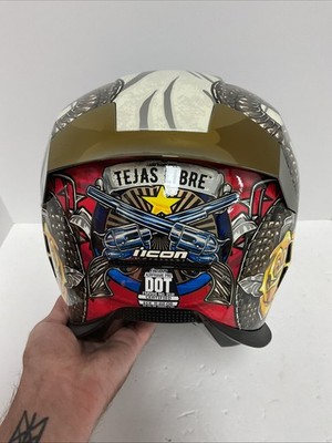 Icon Airframe Pro Tejas Libre Helmet Blue/White/Gold - XS | eBay