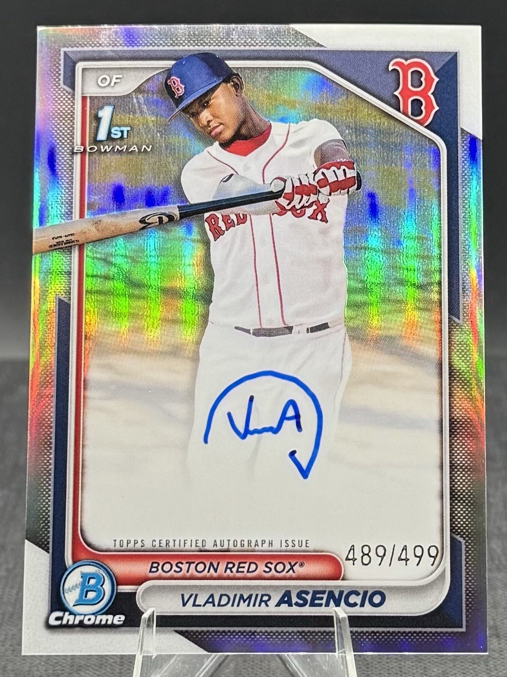 2024 Bowman Chrome Autograph Refractor #CPA-VA Vladimir Asencio 1st Auto /499