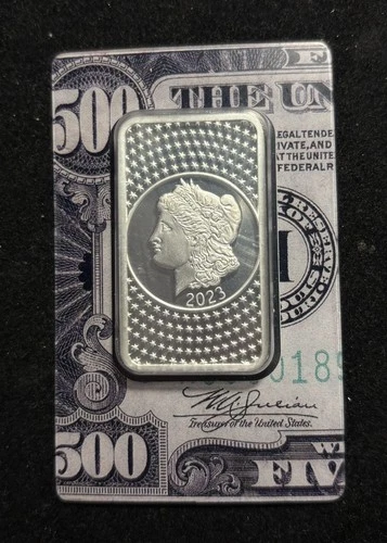 2023 PAMP Suisse Morgan Tribute 50 Gram Silver Bar .999 Item#995