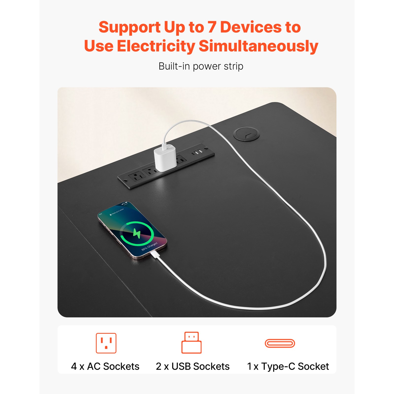 Uimoso L Shaped Desk Electric Adjustable Height Corner Gaming Desk with Wheels