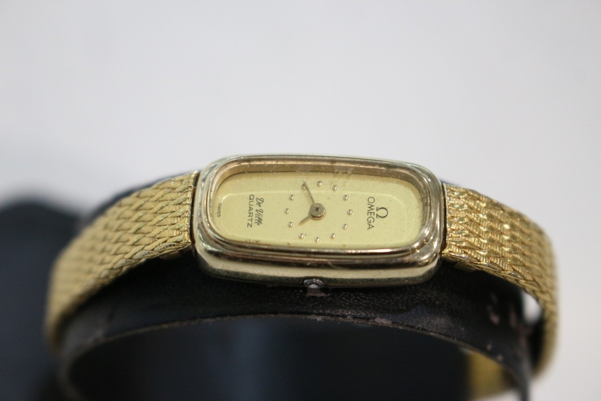 Vintage OMEGA Gold Tone 3152 De Ville Quartz 10K Gold Filled