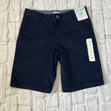 Cat  Jack Boy Flat Front Navy Blue Uniform Shorts Adjustable Waist NWT Size 12